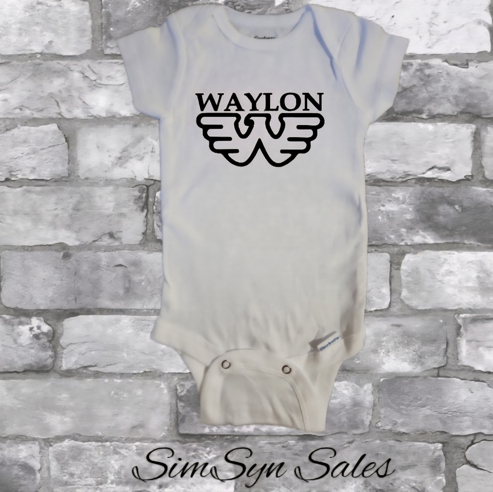 Waylon Jennings Unisex Baby Band Onesie Onepiece Bodysuit 0-3 Months New